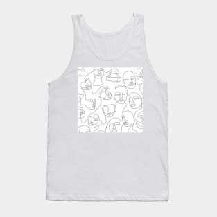 One Line Faces Tank Top